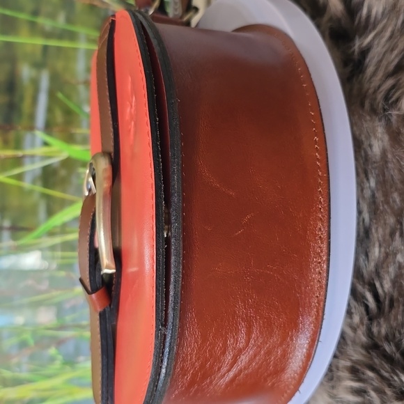 Patricia Nash Coral and Brown Crossbody Bag - Picture 8 of 14